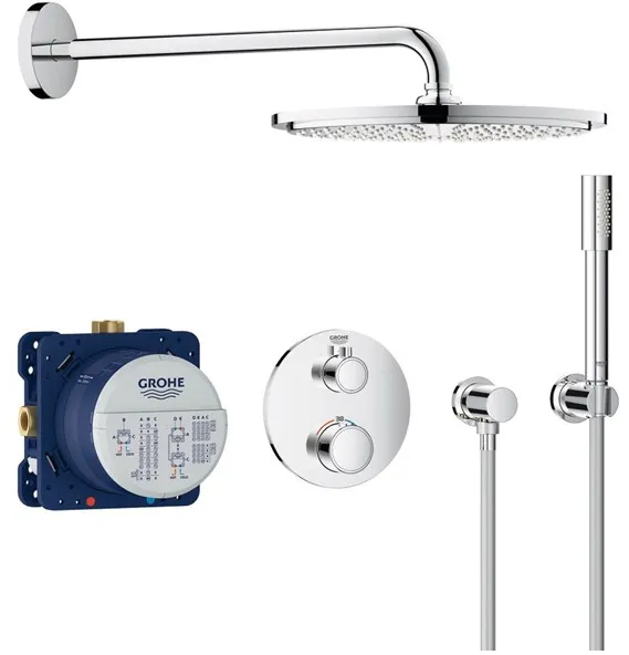 Grohe Grohtherm suihkusarja Rainshower Cosmopolitan 310 -suihkupäällä, kromi