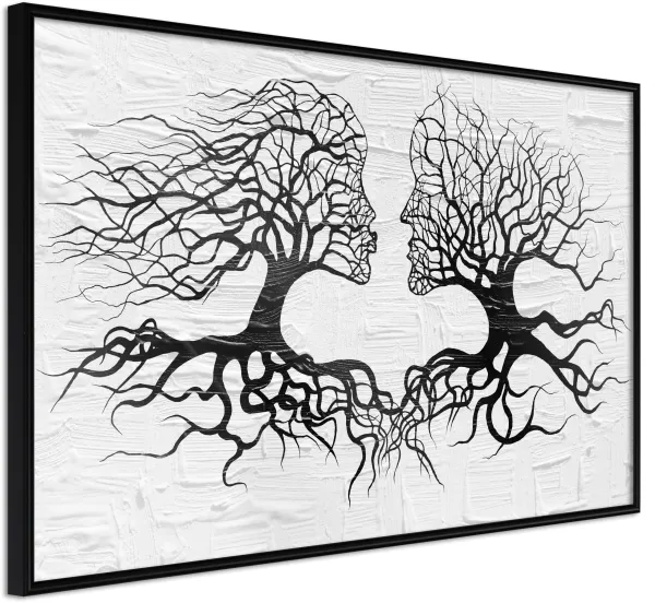 ARTGEIST Juliste kehyksellä - Like the Old Trees Musta passe-partout'n kanssa 60x40