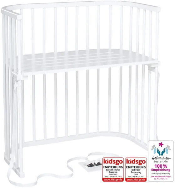 Boxspring bedside crib - Valkoinen