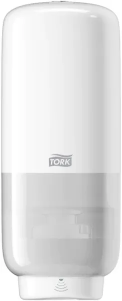 Tork S4-annostelija vaahtosaippualle, kosketusvapaa, valkoinen muovi